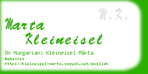 marta kleineisel business card